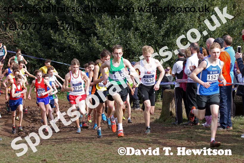 Boys under-15s 2016 Inter Counties Cross Country Champs. and Cross Challenge Final, Cofton Park, Birmingham. Photo: David T. Hewitson/Sports for All Pics